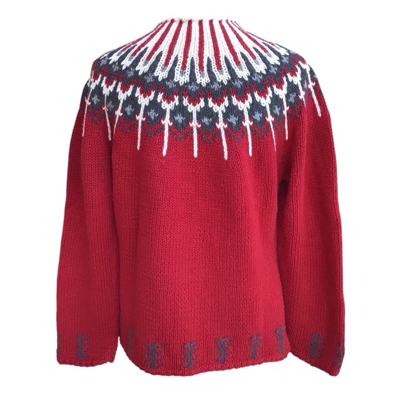 Marisa Christina Vintage Knitted By Hand Fair Isle Zip Cardigan - Picture 6 of 11